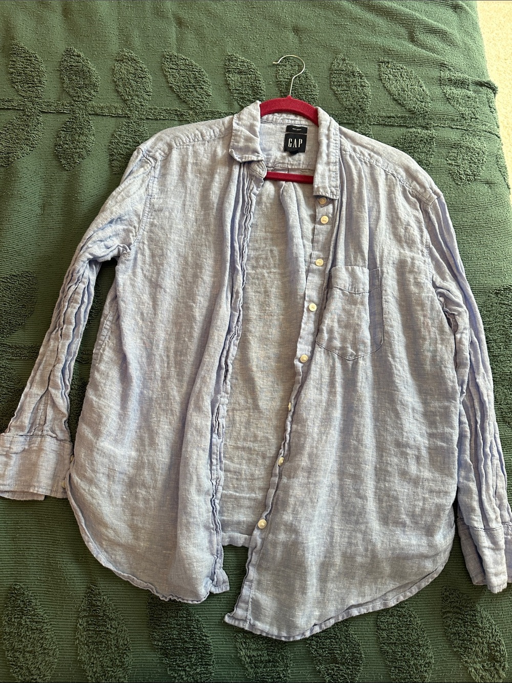 Gap 100% linen button down medium